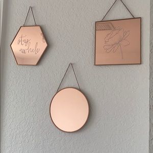 3 rose gold frames